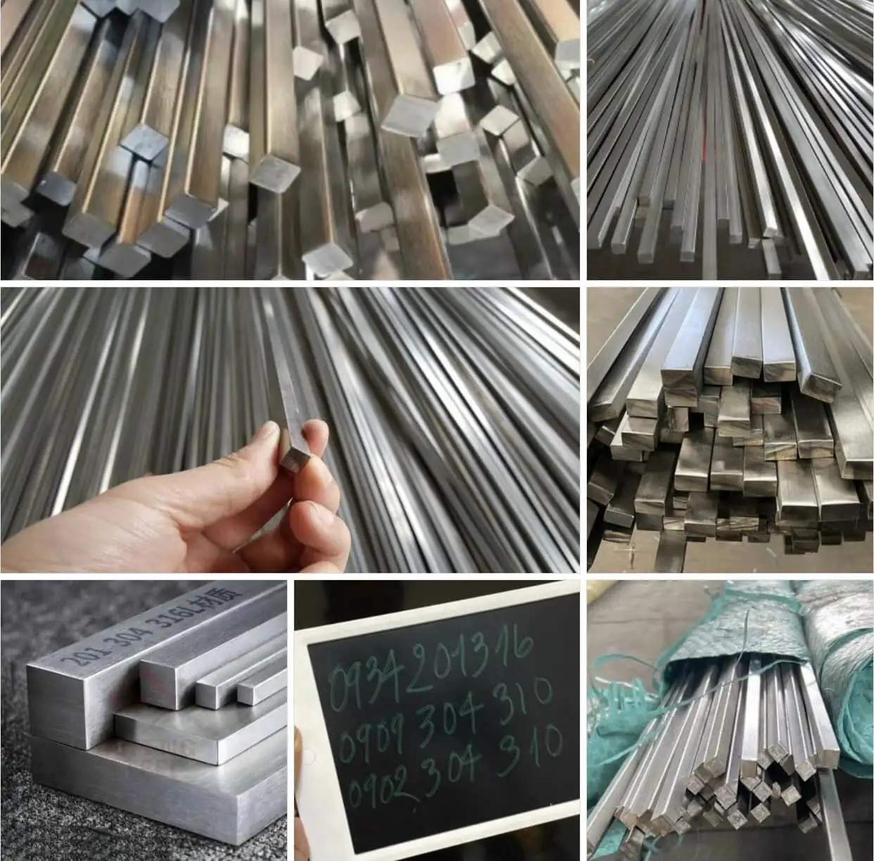 Vuông đặc inox 100mm