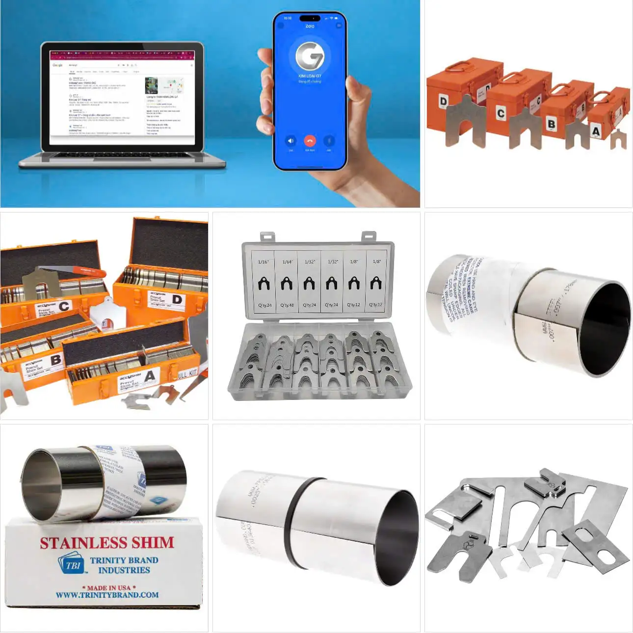 Lá căn inox cắt sẵn – bán lẻ, inox 304/316, có sẵn độ dày từ 0.01mm